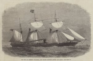 El Barco de Vapor Ciudad de Limerick, para el Tráfico entre Londres y Brasil